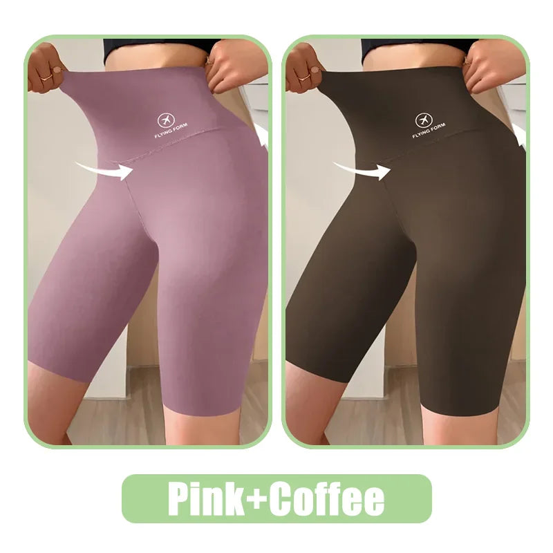 Women’s High-Waist Sports Shorts – Push-Up Fit