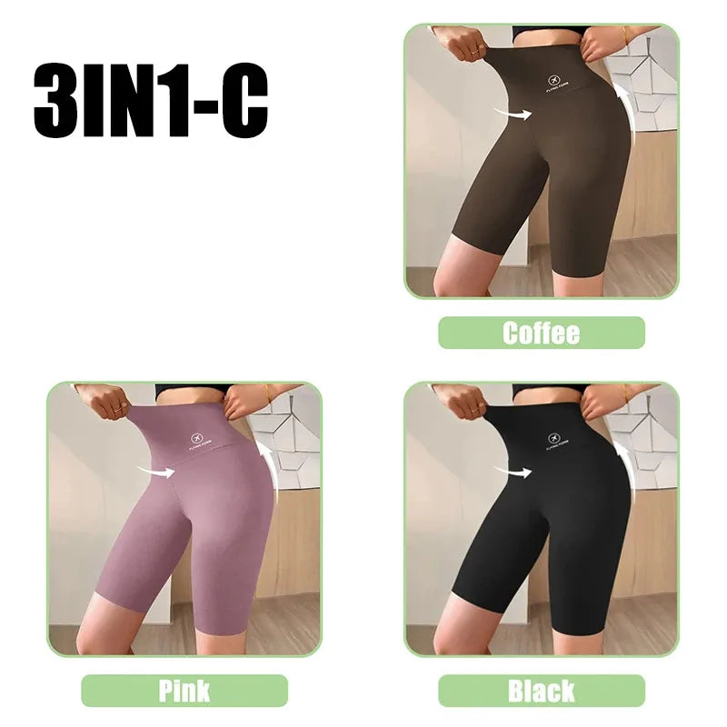 Women’s High-Waist Sports Shorts – Push-Up Fit
