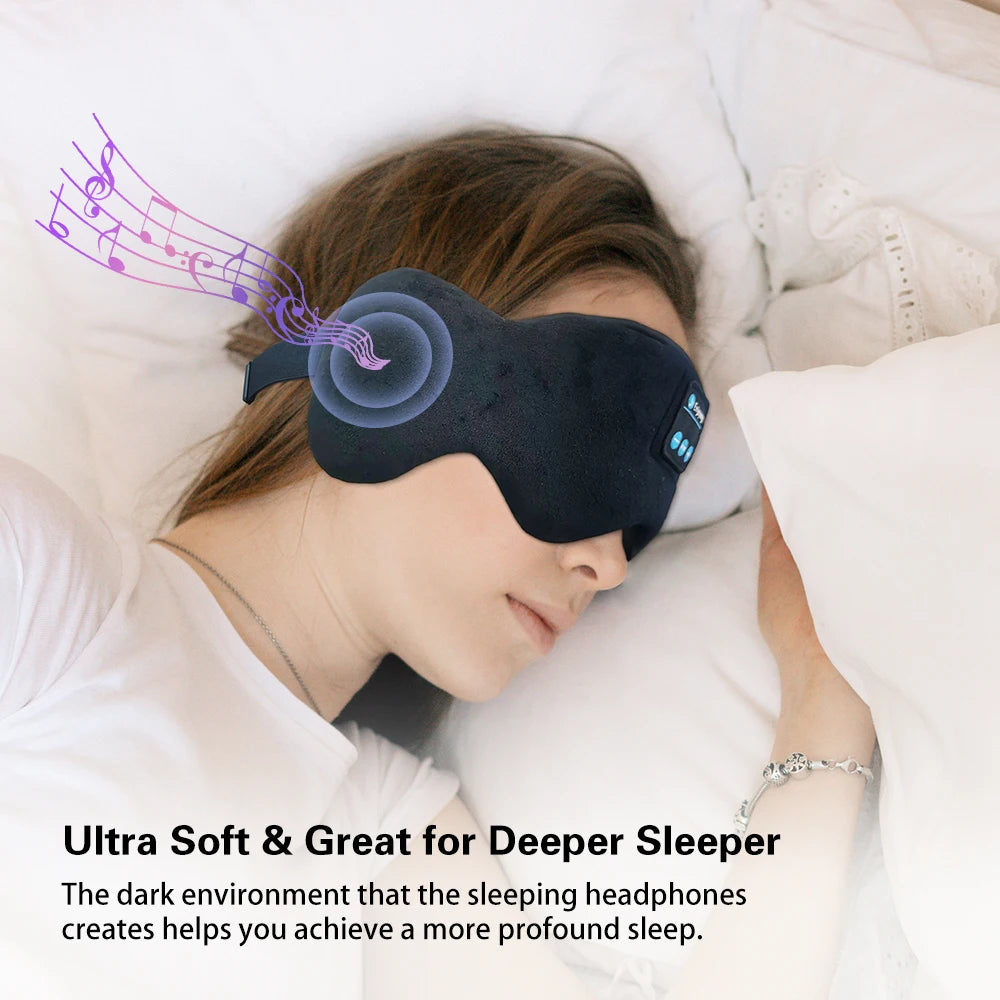 Bluetooth 5.3 Sleep Mask – Wireless Music Eye Shade
