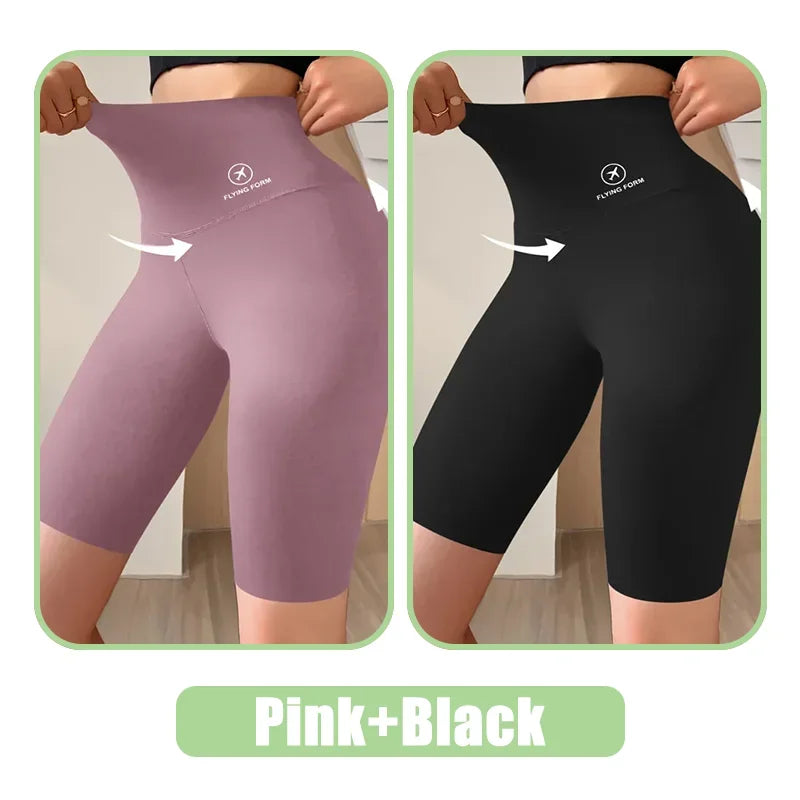Women’s High-Waist Sports Shorts – Push-Up Fit