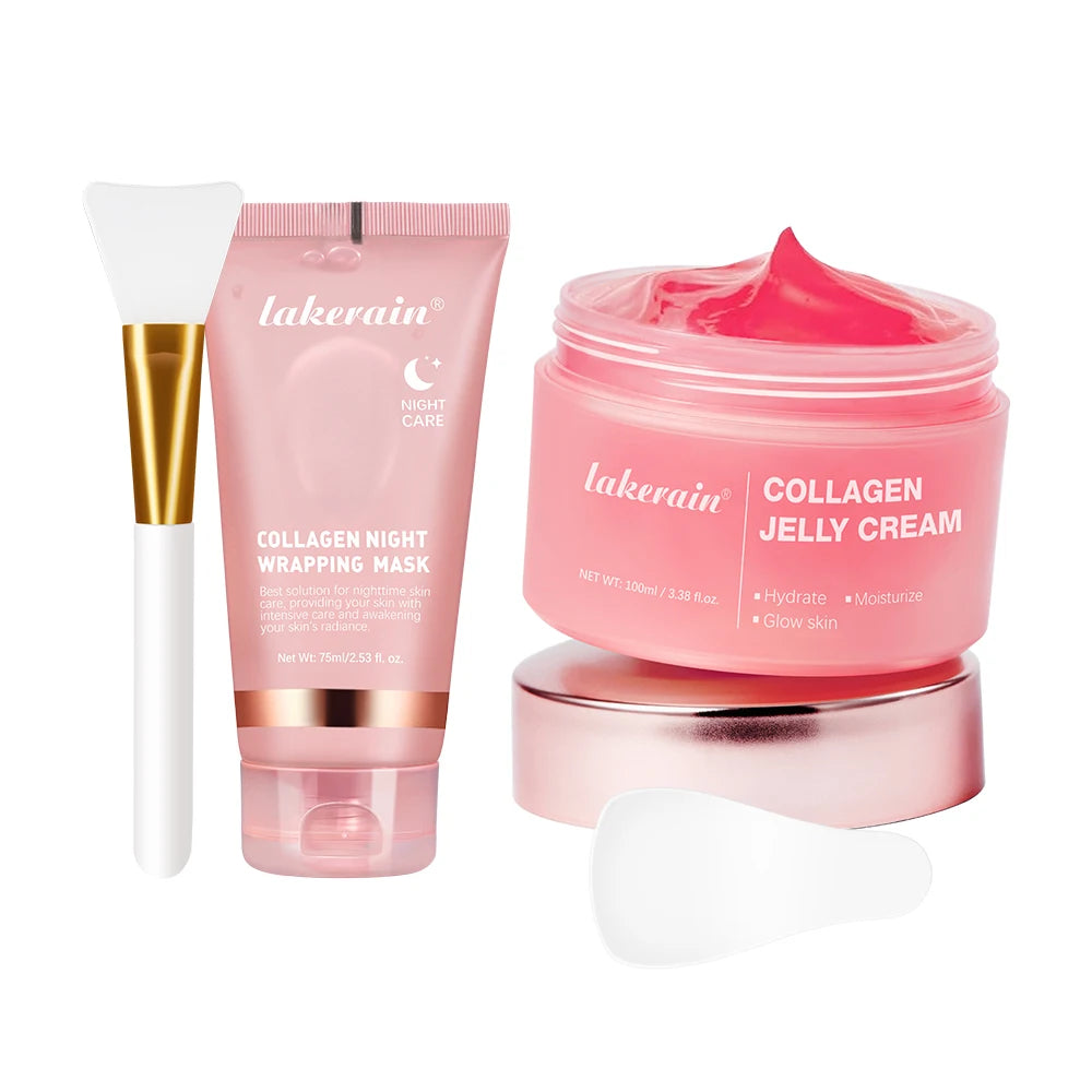 Collagen Face Mask & Jelly Cream Set – Firming & Hydrating Skincare
