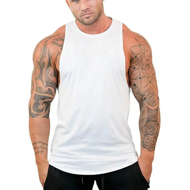 Men’s Sleeveless Workout Vest – Breathable Running Tank