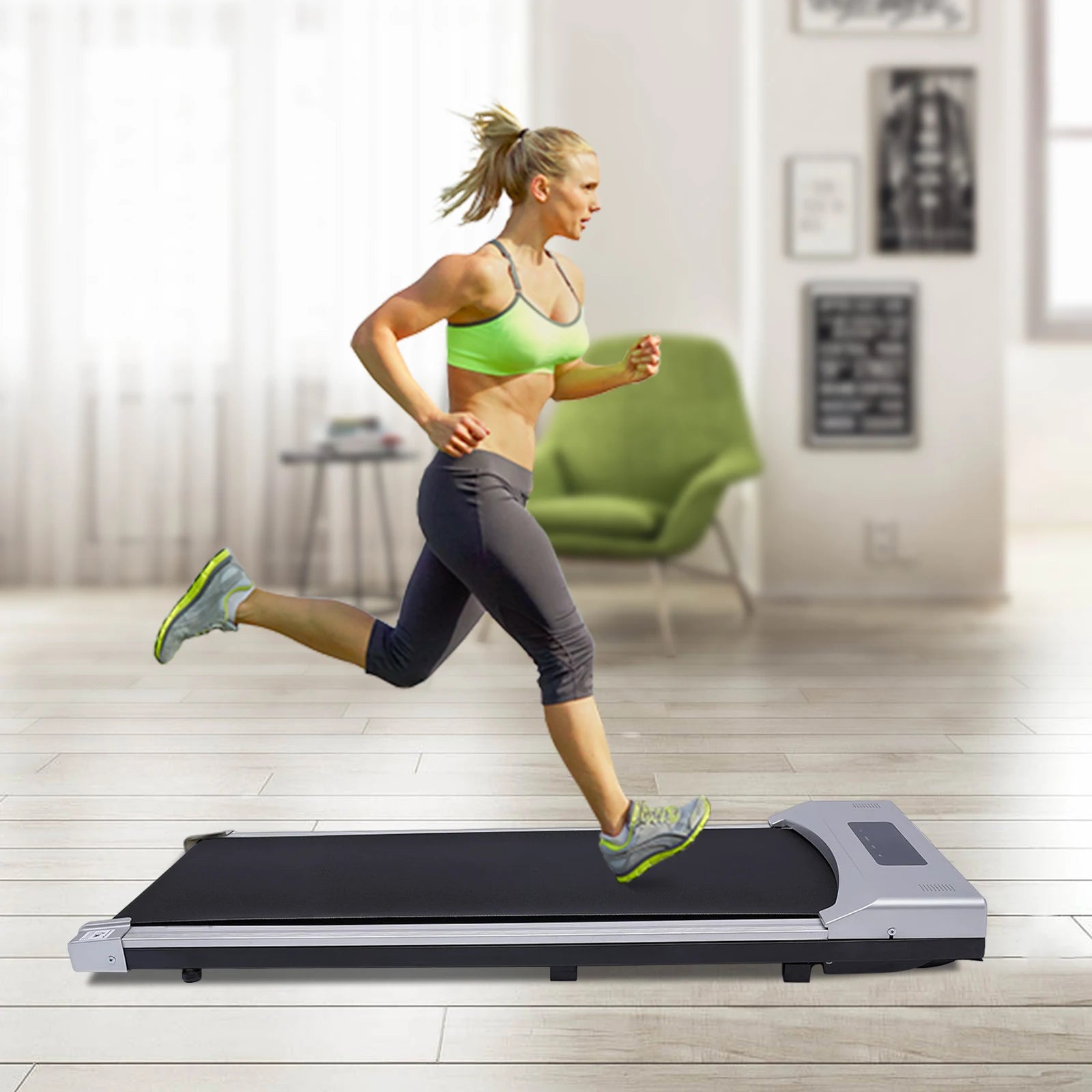 0.65–3HP Walking Pad Treadmill with Remote Control