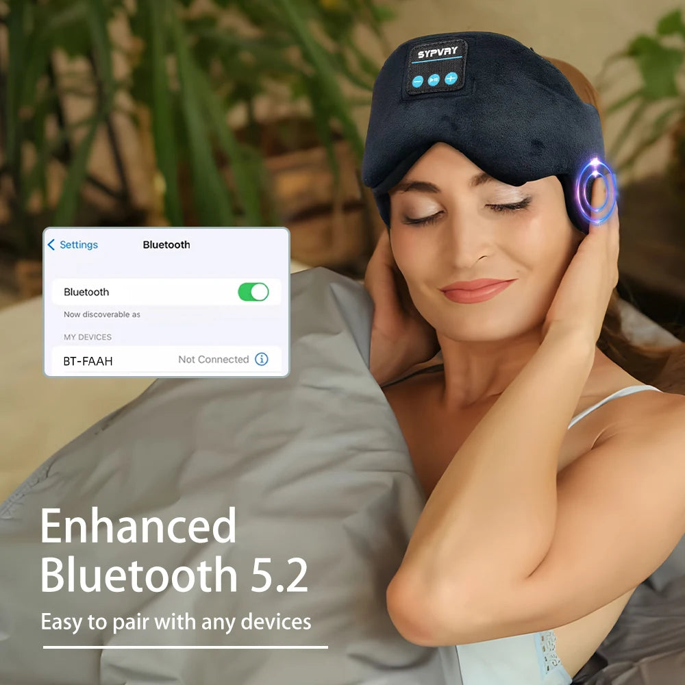 Bluetooth 5.3 Sleep Mask – Wireless Music Eye Shade