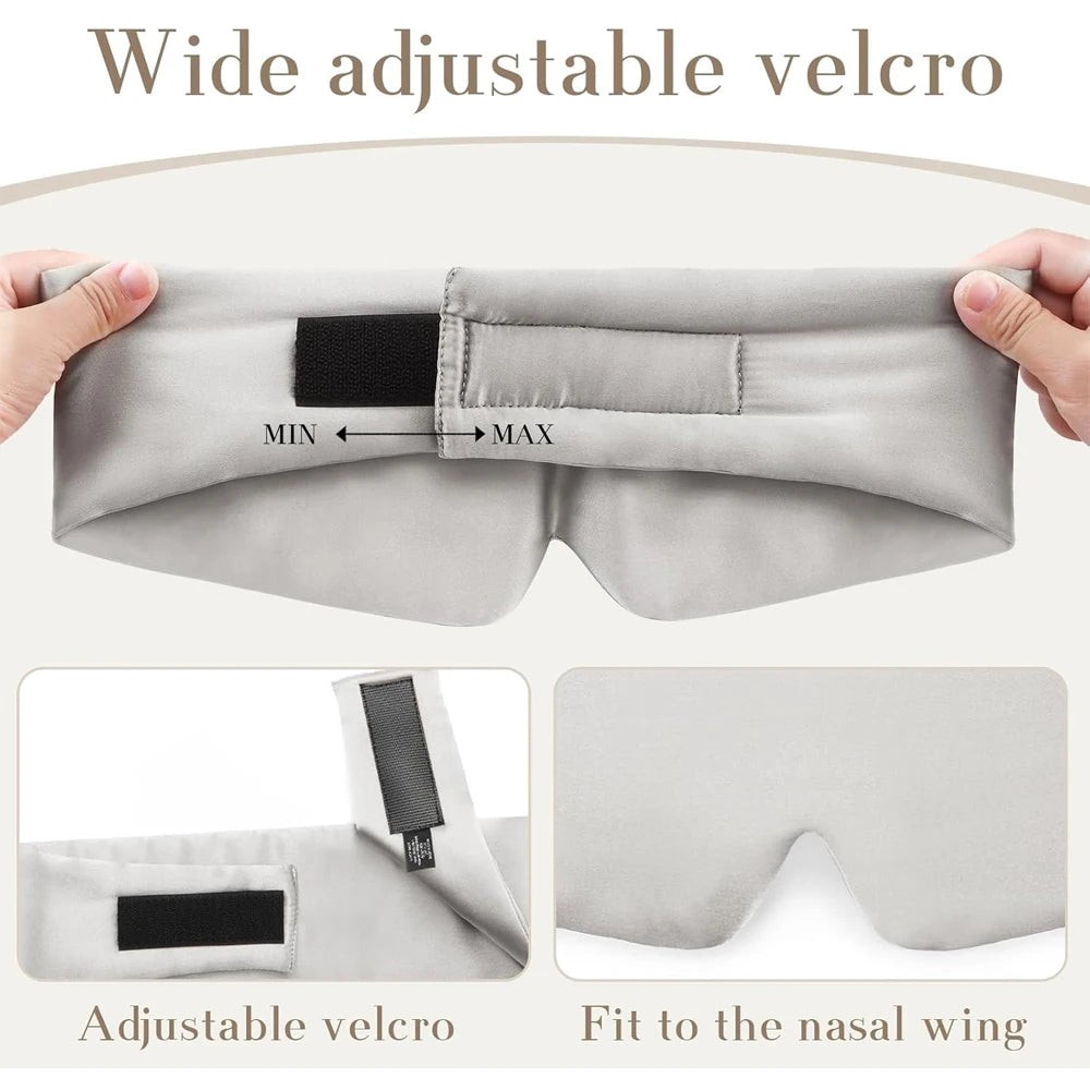 100% Mulberry Silk Sleep Mask – Soft Light-Blocking Eyepatch