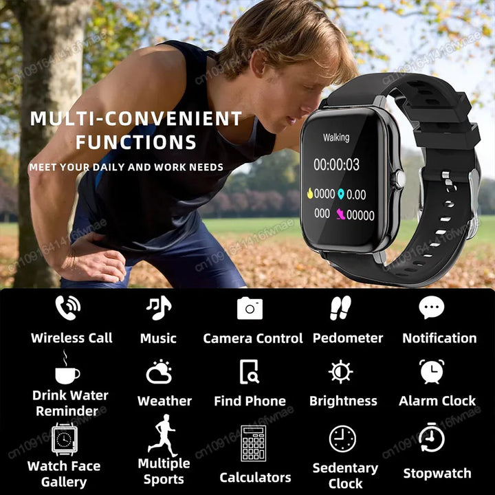 1.83" Waterproof Smartwatch – Call, Sleep & Fitness Tracker