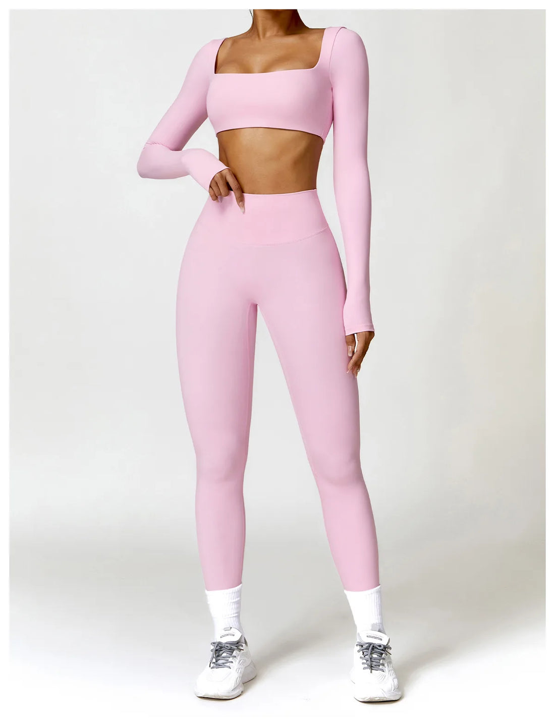Women’s Long-Sleeve Sports Top – Yoga & Running Workout Shirt