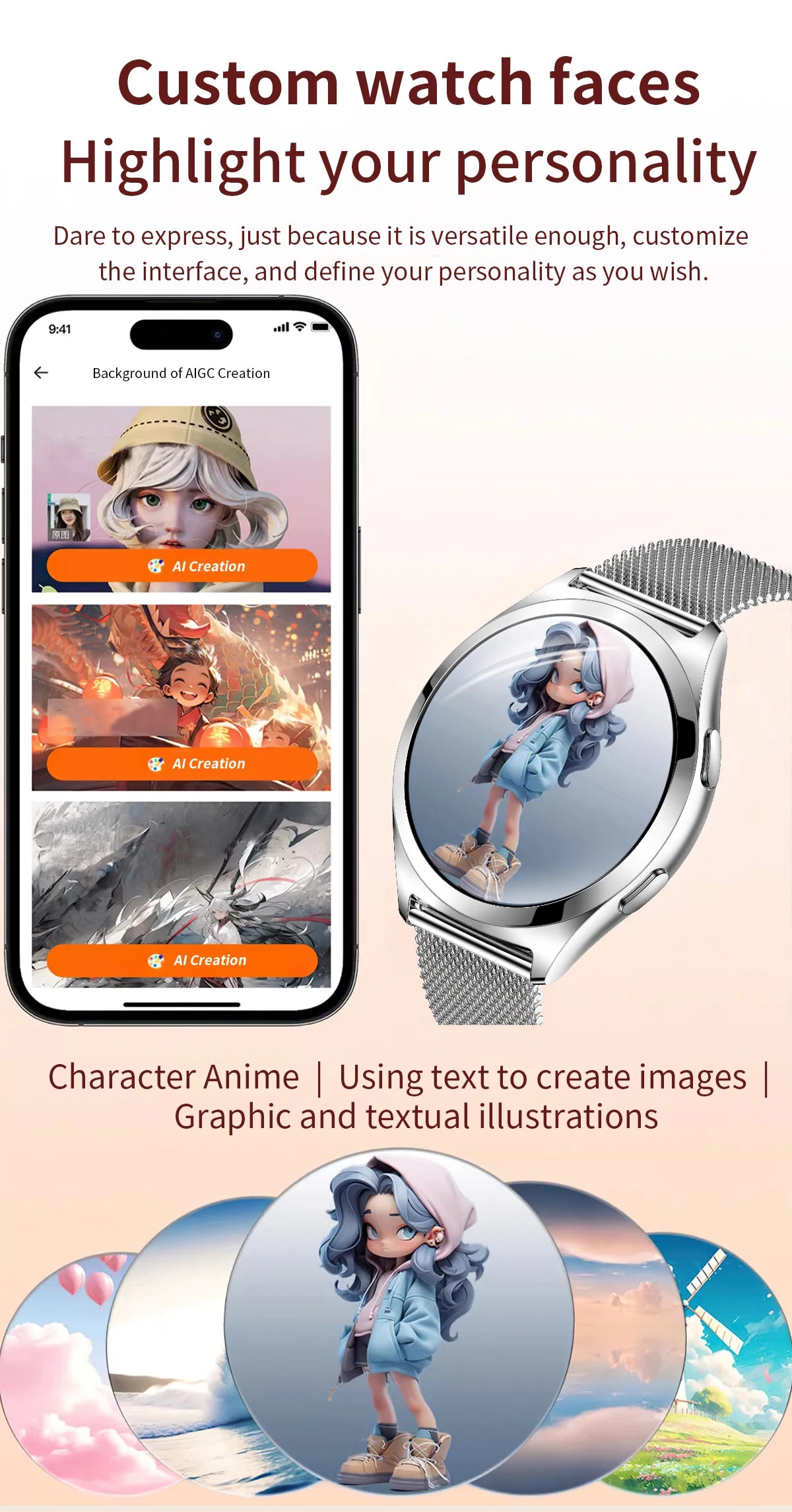 Ladies’ Bluetooth Smartwatch – Health & Outdoor Sports Tracker