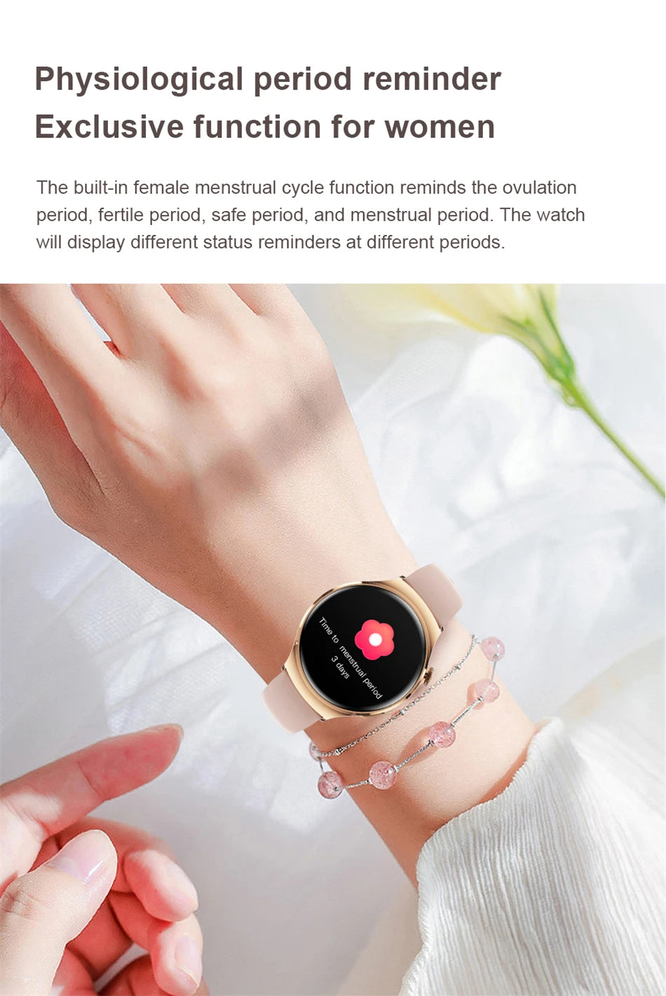 2025 Women’s Smartwatch – GPS, NFC, Bluetooth Call & Health Tracker