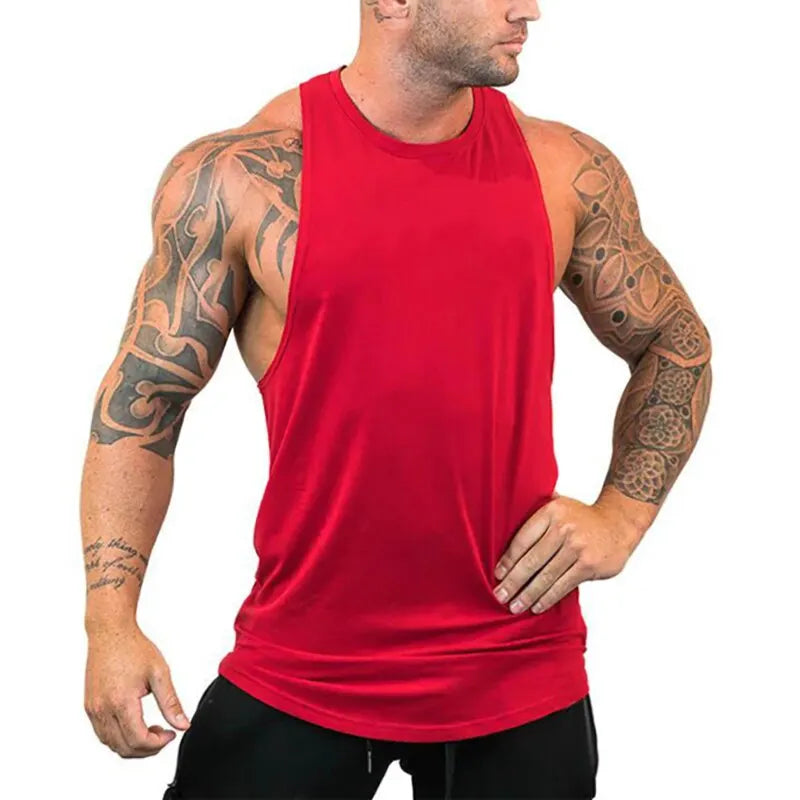 Men’s Sleeveless Workout Vest – Breathable Running Tank