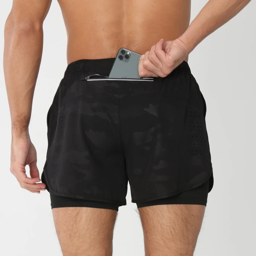 2025 Men’s 2-in-1 Running Shorts
