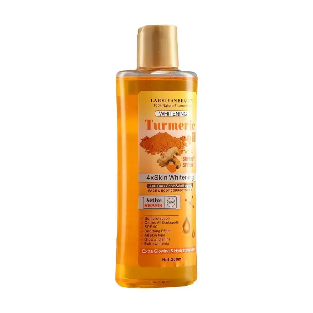 200ml Turmeric & Ginger Essential Oil – Hydrating Face & Body Serum