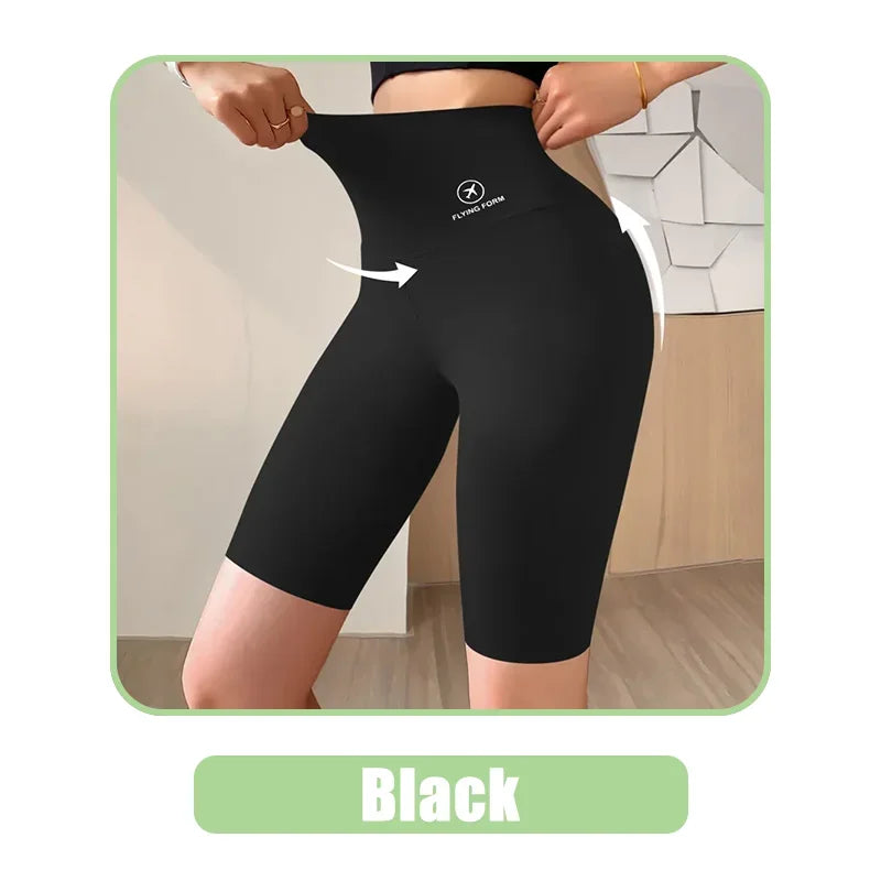 Women’s High-Waist Sports Shorts – Push-Up Fit