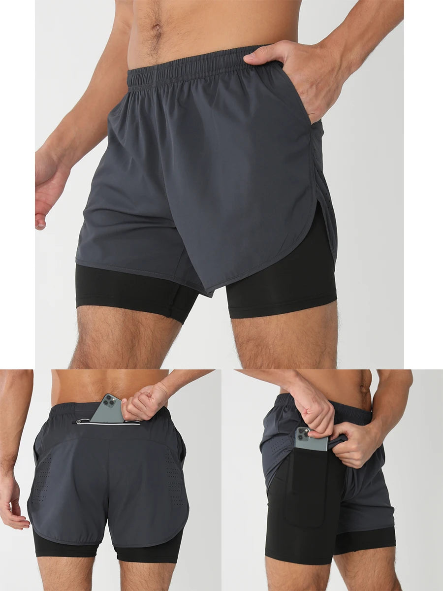 2025 Men’s 2-in-1 Running Shorts