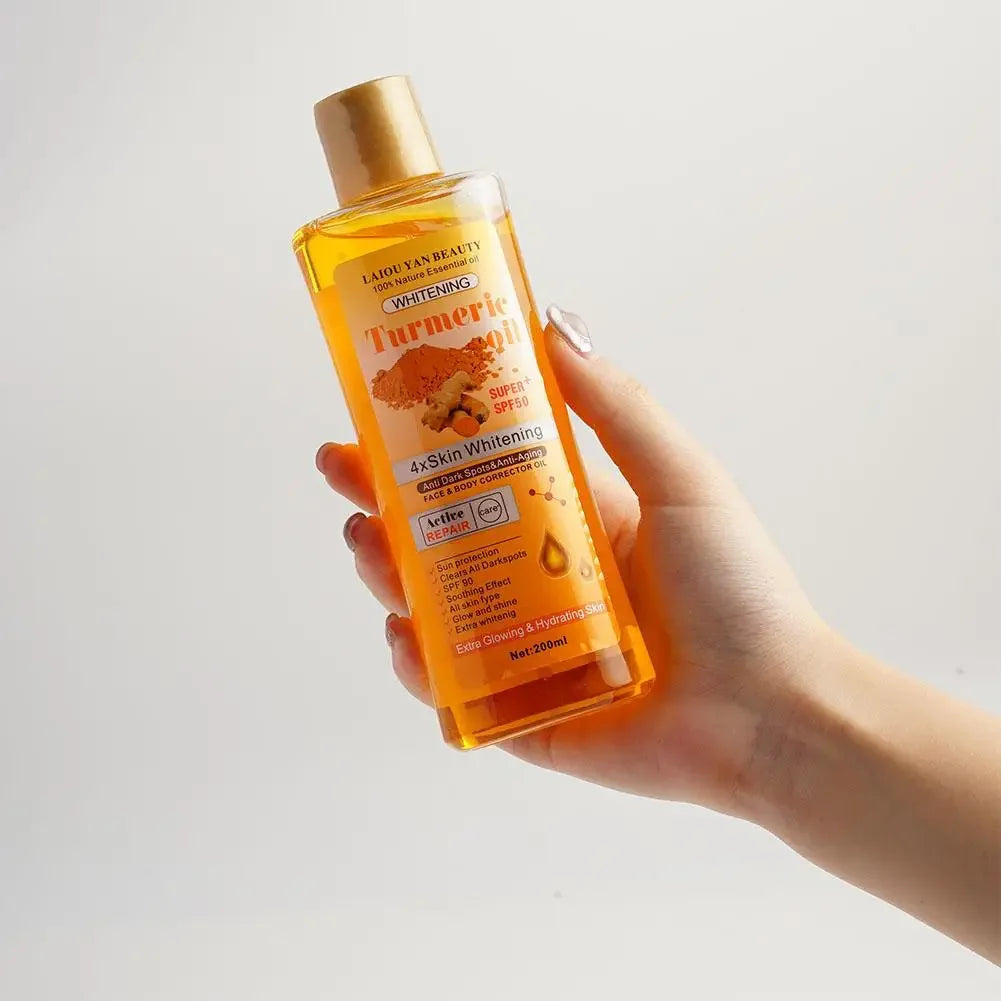 200ml Turmeric & Ginger Essential Oil – Hydrating Face & Body Serum