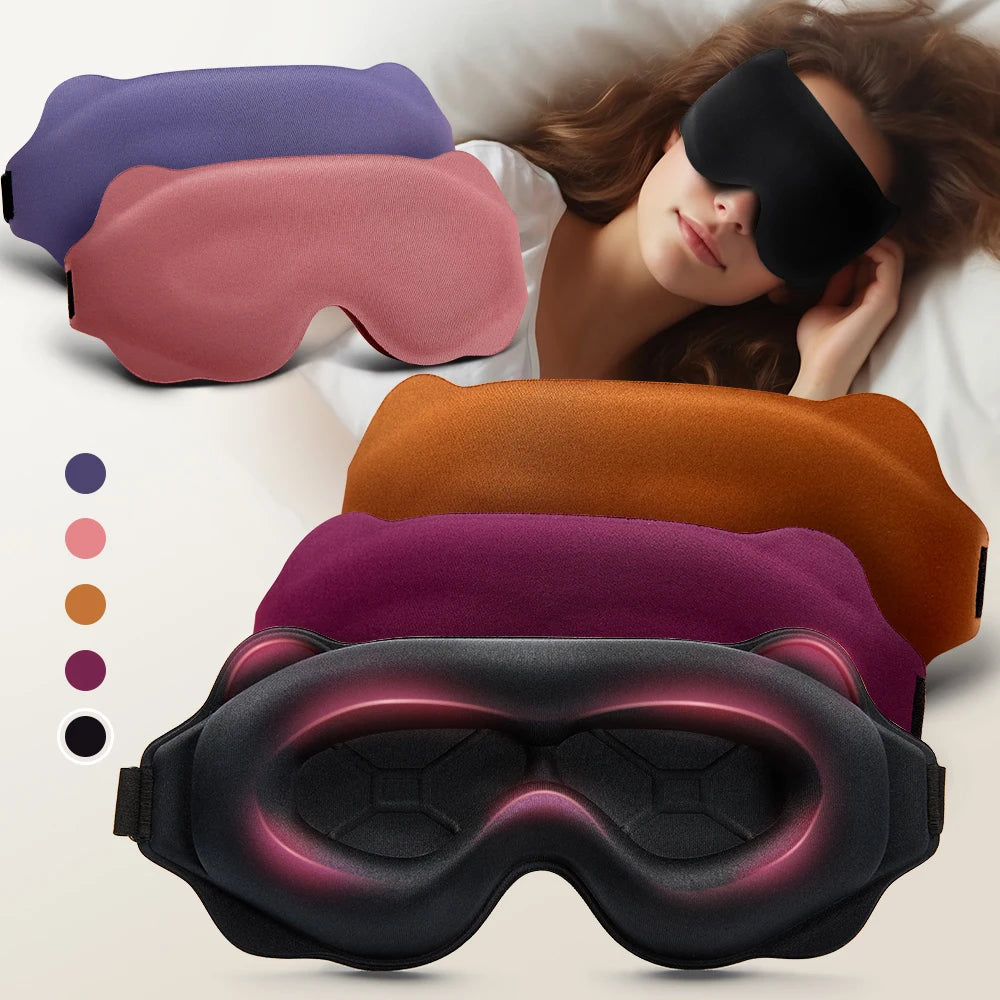 3D Contoured Sleep Mask – Light-Blocking Eye Mask