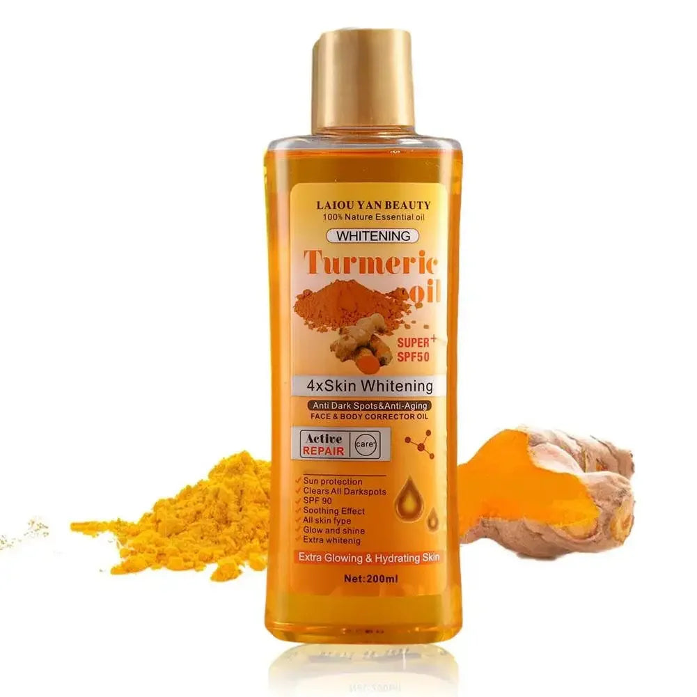 200ml Turmeric & Ginger Essential Oil – Hydrating Face & Body Serum