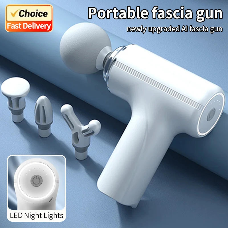 AI Smart Massage Gun with LED Light