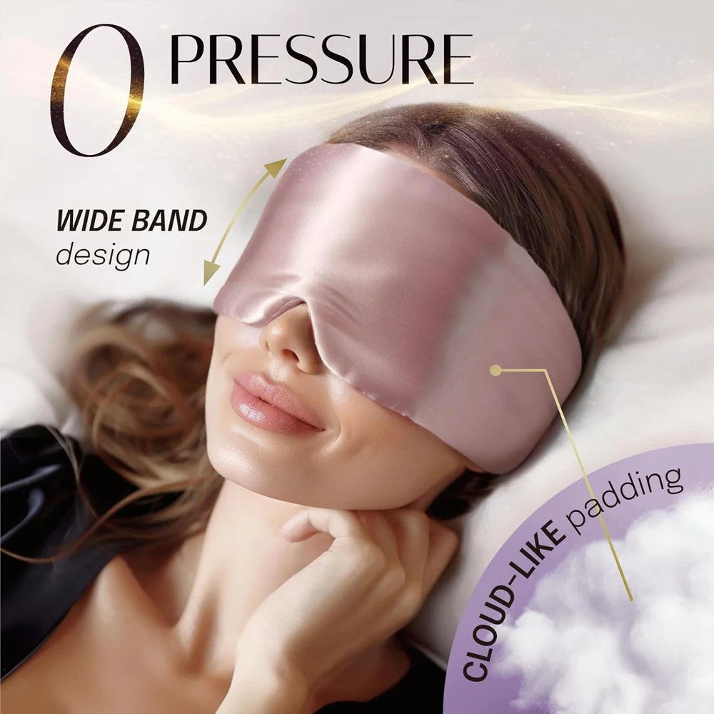 100% Mulberry Silk Sleep Mask – Soft Light-Blocking Eyepatch