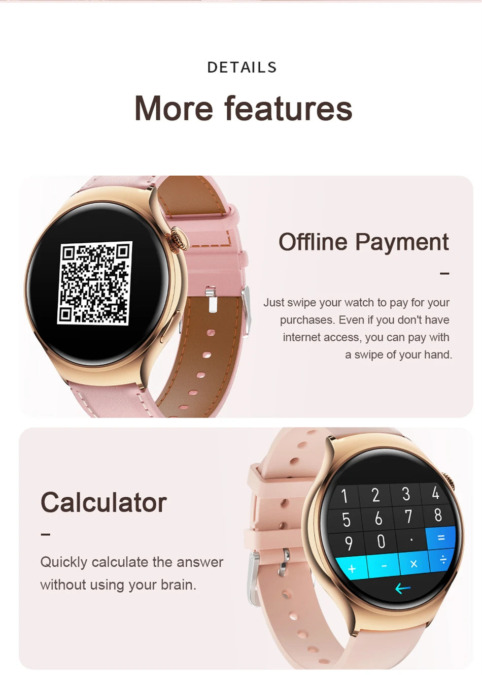 2025 Women’s Smartwatch – GPS, NFC, Bluetooth Call & Health Tracker