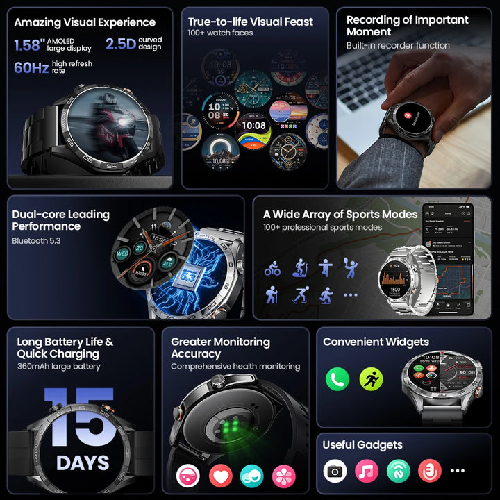 HAYLOU Solar 5 Smartwatch – 1.58" AMOLED, Voice Call, Health Tracker