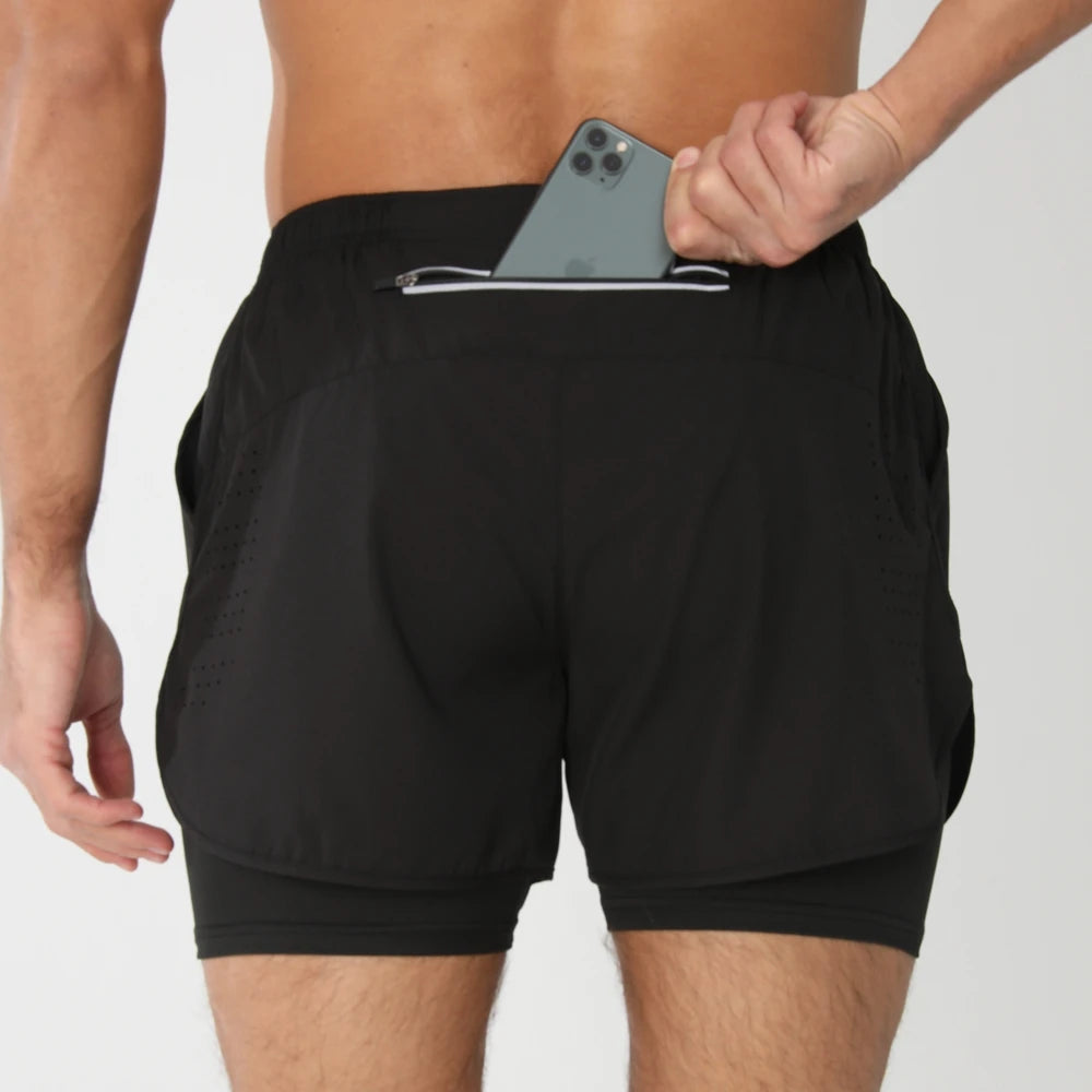 2025 Men’s 2-in-1 Running Shorts