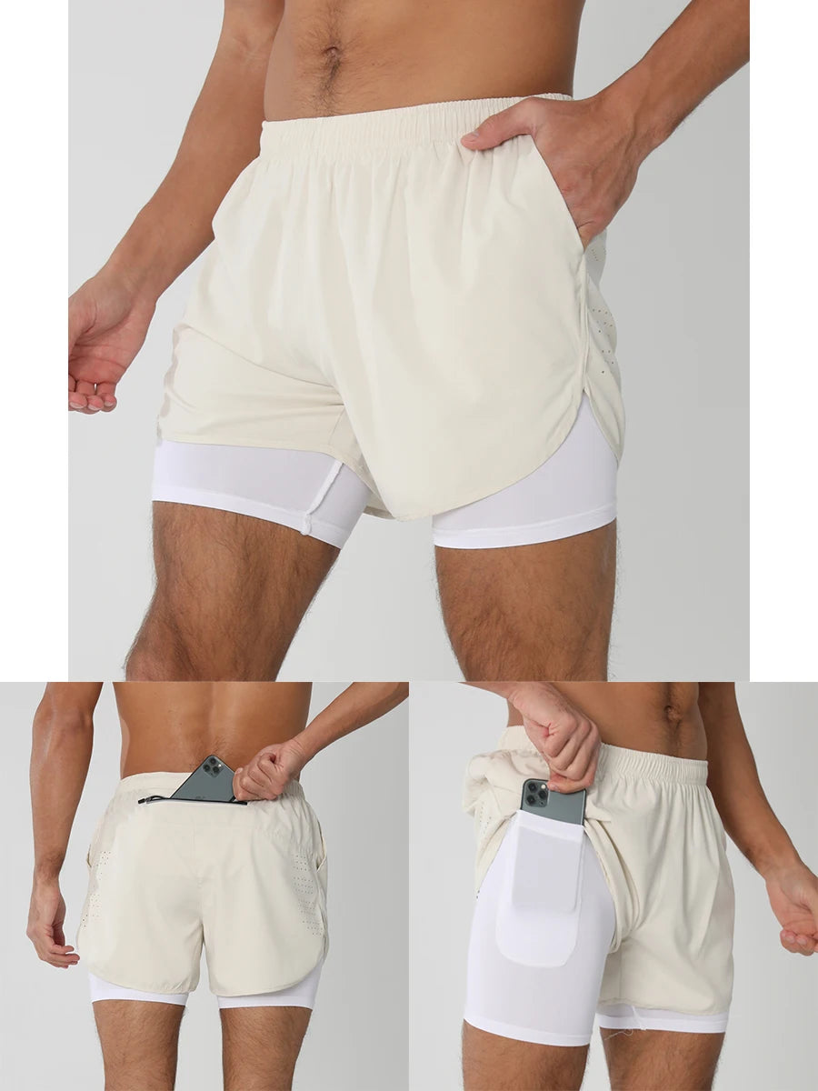 2025 Men’s 2-in-1 Running Shorts