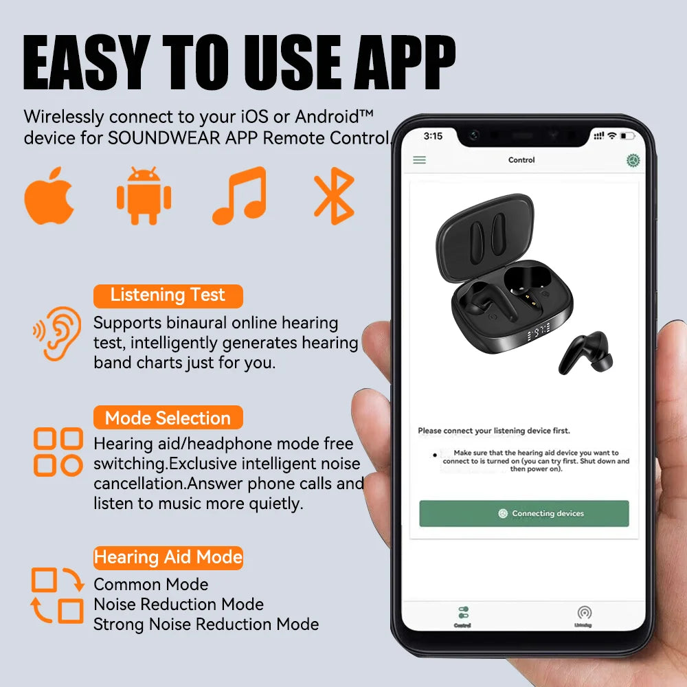 Bluetooth OTC Hearing Aids for Seniors