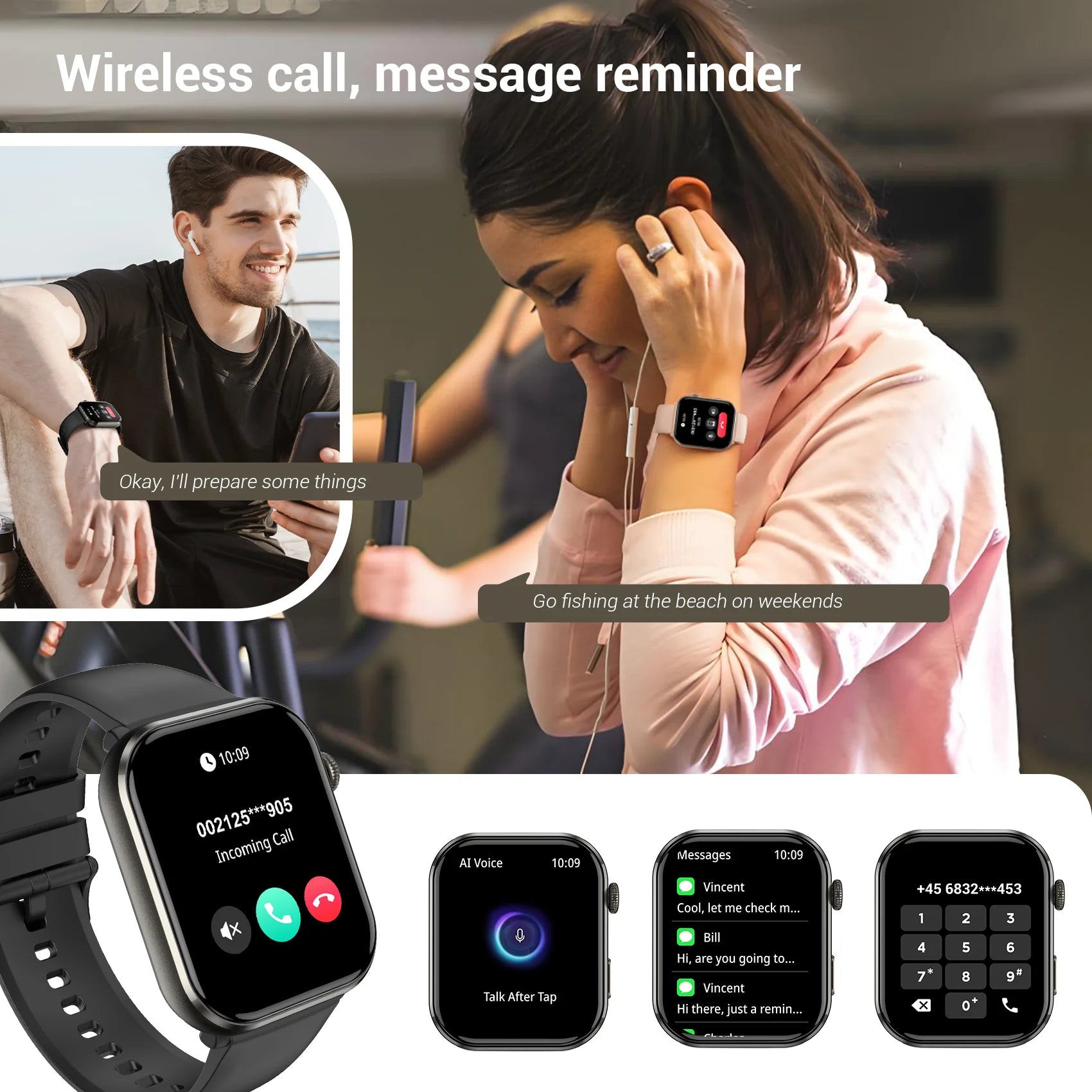 Blackview R60 Smartwatch – 1.96" AMOLED, Bluetooth Call, Health Tracker