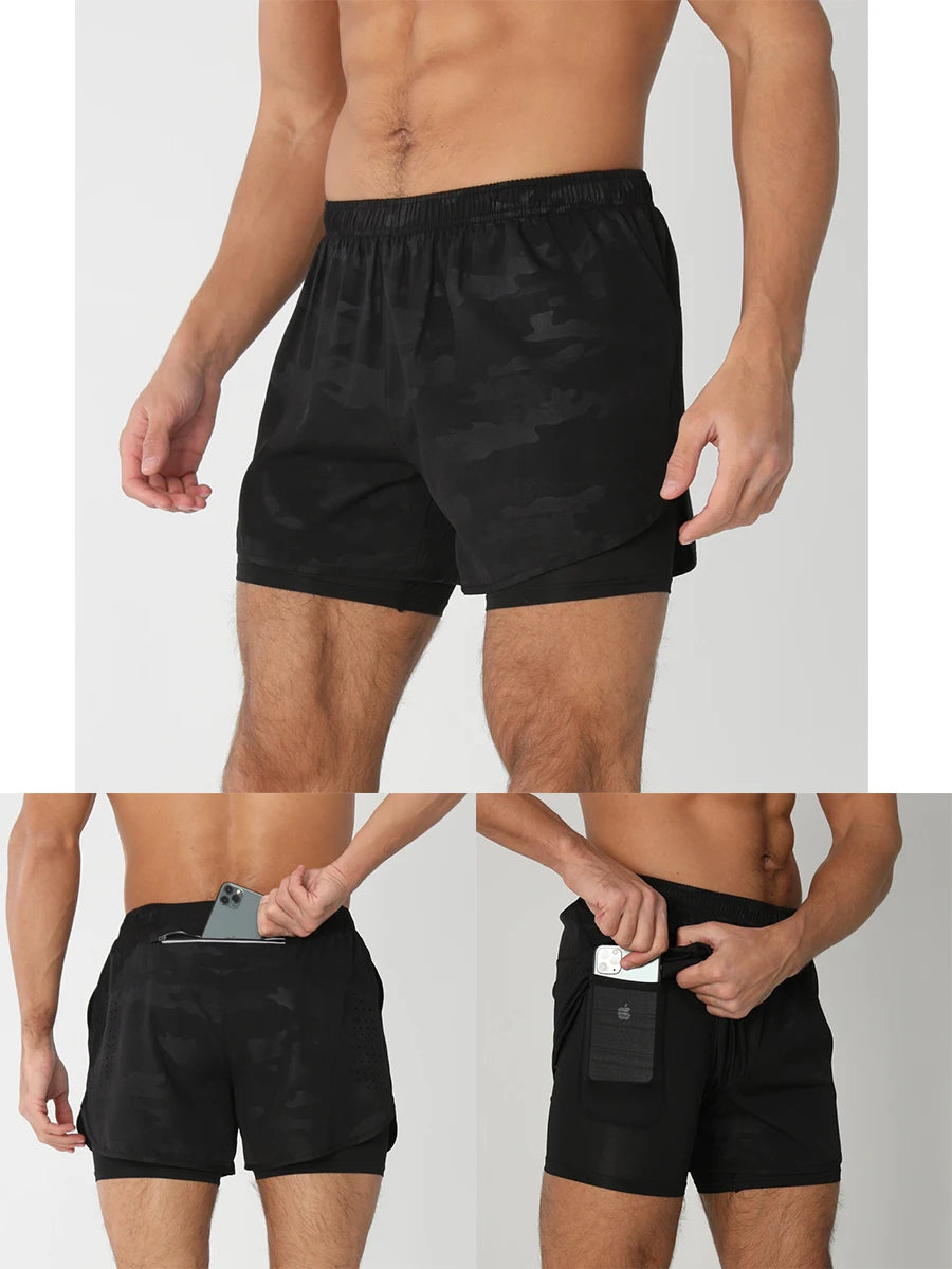 2025 Men’s 2-in-1 Running Shorts
