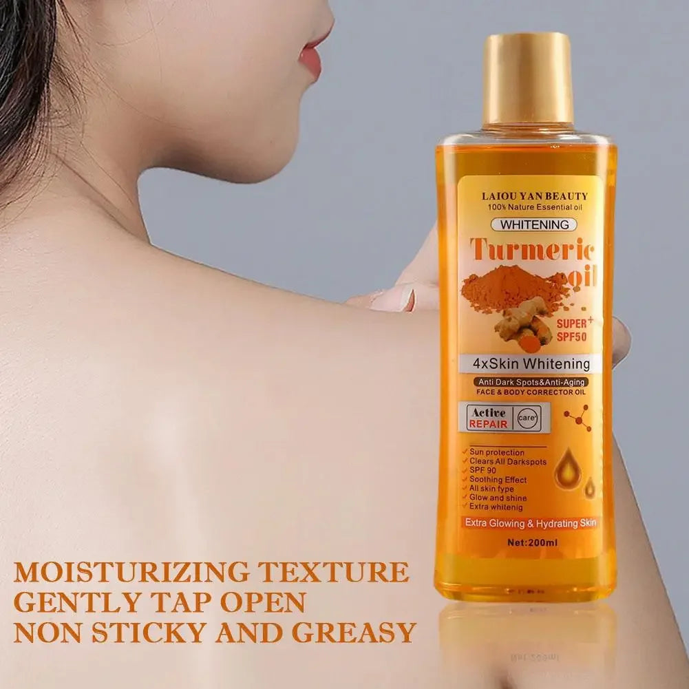 200ml Turmeric & Ginger Essential Oil – Hydrating Face & Body Serum