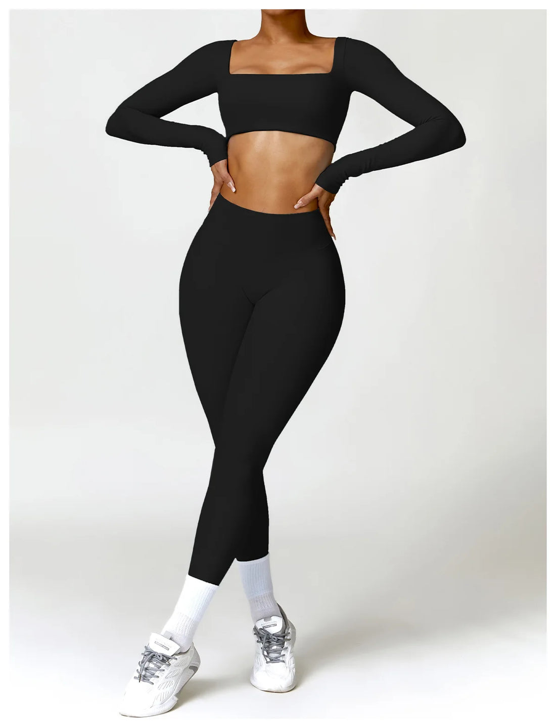 Women’s Long-Sleeve Sports Top – Yoga & Running Workout Shirt