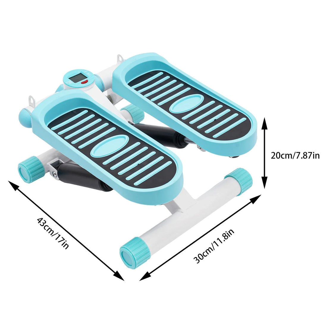 Portable Mini Fitness Stepper – with Resistance Bands (Blue)