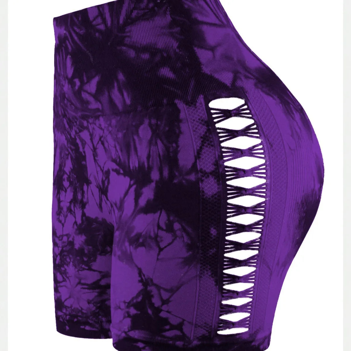 Tie-Dye Seamless High-Waist Yoga Shorts – Peach Lift