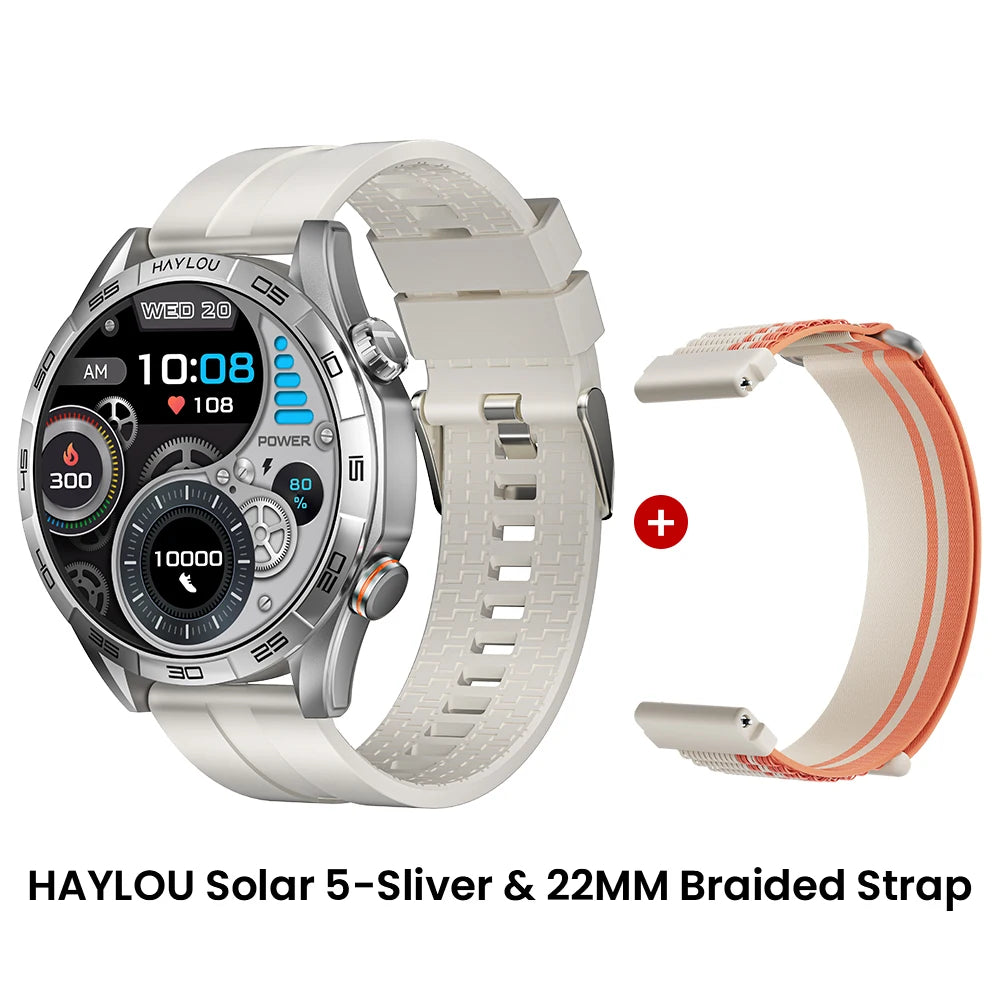 HAYLOU Solar 5 Smartwatch – 1.58" AMOLED, Voice Call, Health Tracker