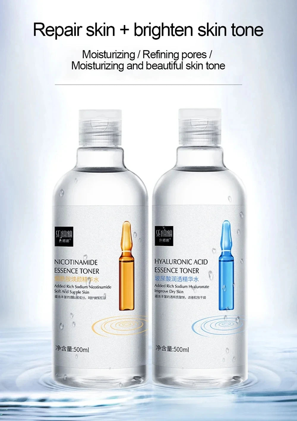 500ml Niacinamide Essence Toner – Hydrating & Brightening Facial Care