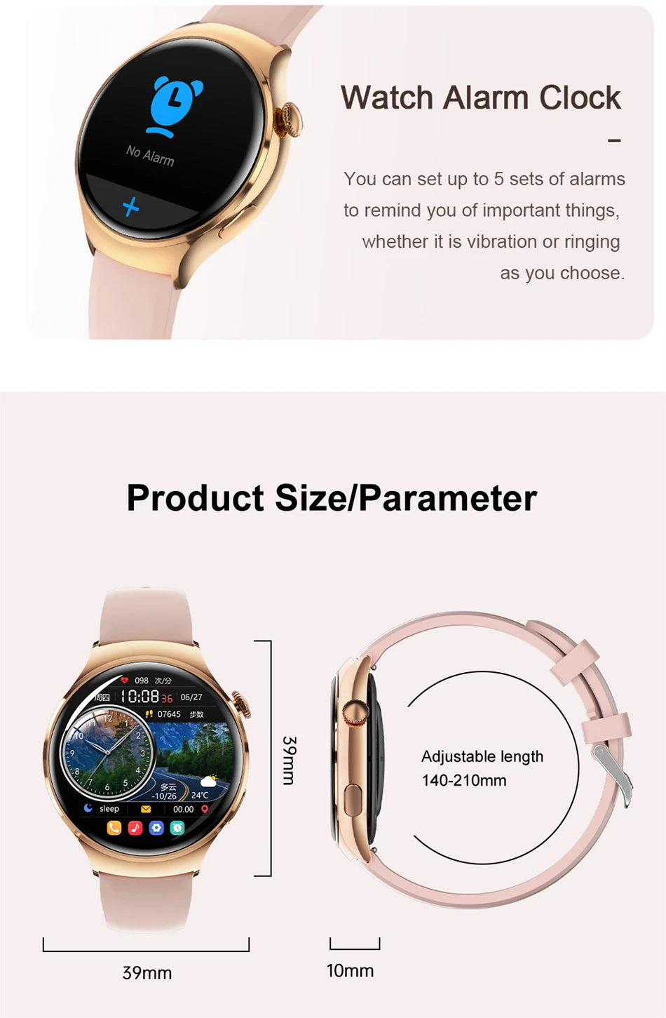 2025 Women’s Smartwatch – GPS, NFC, Bluetooth Call & Health Tracker