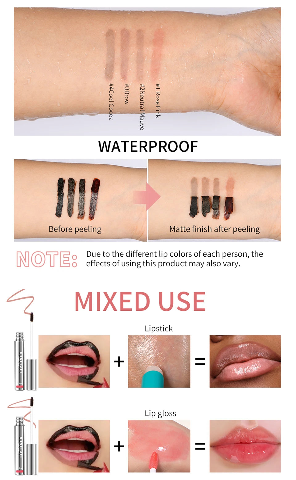 Waterproof Peel-Off Tattoo Lip Tint