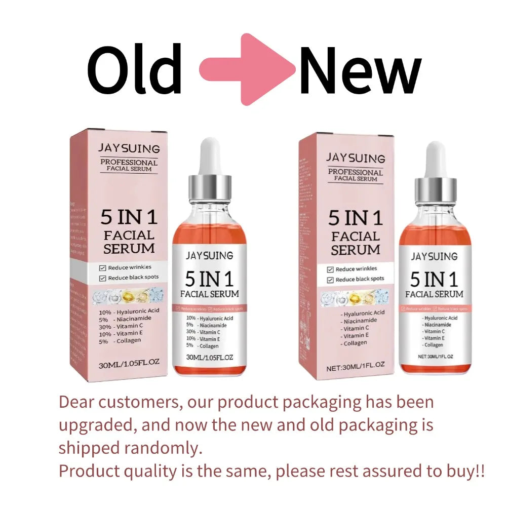 5-in-1 Hyaluronic Acid Face Serum – Vitamin C & Collagen