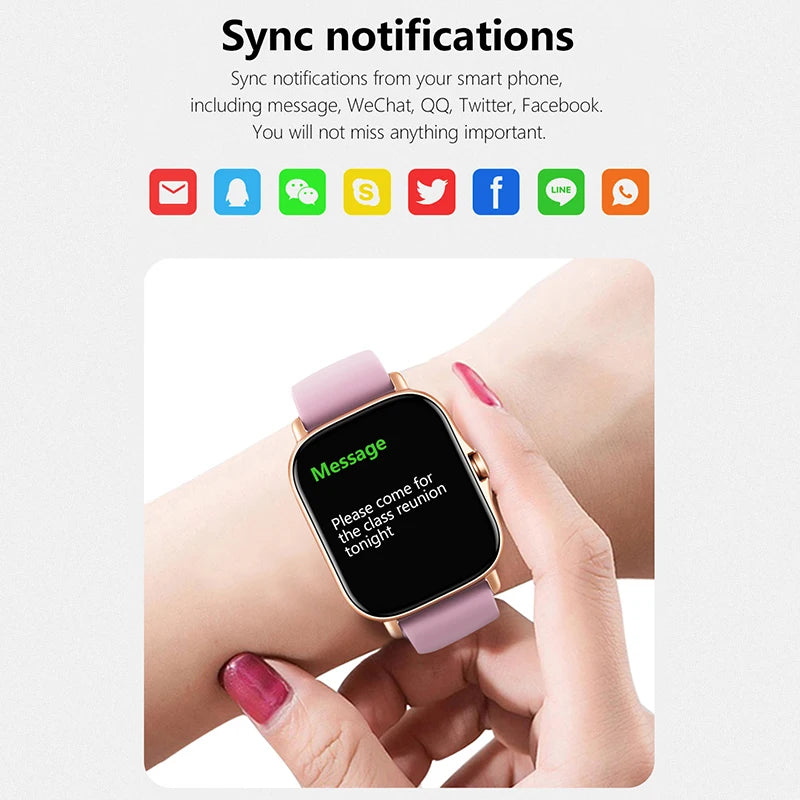 1.83'' Sports Smartwatch – Fitness & Call Tracker for iOS/Android
